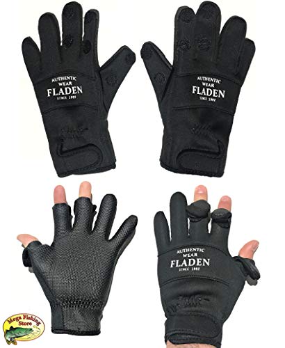 Fladen Fishing Split-Finger Neopren Angel Handschuhe - Thermo & Outdoor Anglerhandschuhe - Angeln (XL) von Fladen