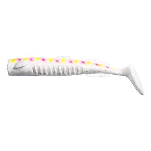 Fladen Giant Goby Shad oder Single Tail, Länge 17cm, neun fängige Farben entweder mit Paddelschwanz oder gedrehten Twister-Schwanz (weiß, Shad 17cm) von Fladen