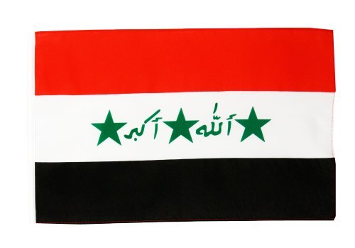 Flaggenfritze Fahne Flagge Irak 1991-2004 30 x 45 cm Schwarz Patriotisch von Flaggenfritze