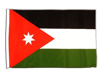 Fahne Flagge Jordanien 30 x45 cm von Flaggenfritze