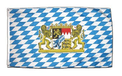 Flagge Deutschland Bayern mit Löwe - 60 x 90 cm von Flaggenfritze