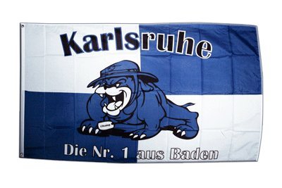 Flagge Fanflagge Karlsruhe Bulldogge - 90 x 150 cm Flagge Fanflagge Karlsruhe Bulldogge - 90 x 150 cm von Flaggenfritze