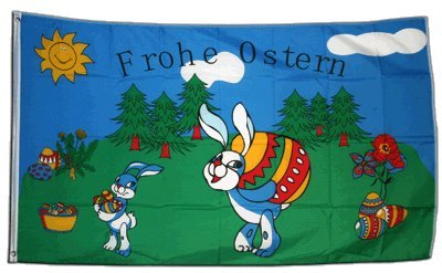 Flagge Frohe Ostern - 60 x 90 cm Flagge Frohe Ostern - 60 x 90 cm von Digni