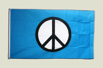 Flagge Peace-Symbol - 90 x 150 cm von Flaggenfritze