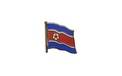 Flaggen-Pin/Anstecker Nordkorea vergoldet von Flaggenfritze