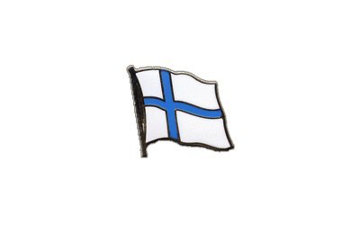 Flaggen-Pin/Anstecker Finnland vergoldet von Flaggenfritze