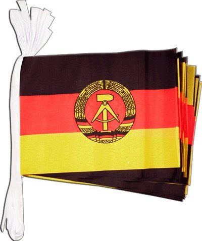 Flaggenfritze® Fahnenkette Deutschland DDR, Länge 5,9 m von Flaggenfritze