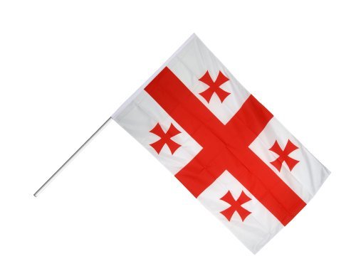 Flaggenfritze® Große Stockflagge Schwenkflagge Georgien 60 x 90 cm von Flaggenfritze
