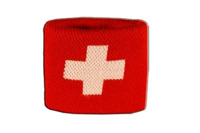 Flaggenfritze® Schweissband Flagge Schweiz, 2er Set von Flaggenfritze