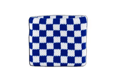 Flaggenfritze® Schweissband Karo Blau-Weiß, 2er Set von Flaggenfritze
