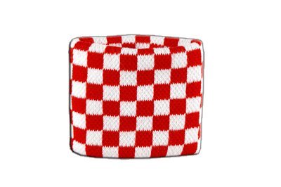 Flaggenfritze® Schweissband Karo Rot-Weiß, 2er Set von Flaggenfritze