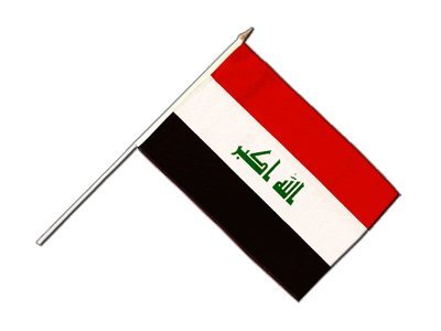 Flaggenfritze® Stockflagge Irak 2009-30 x 45 cm von Flaggenfritze