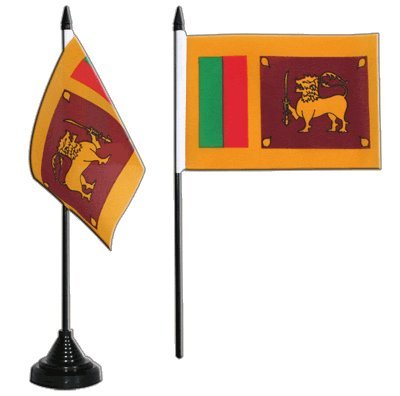 Flaggenfritze® Tischflagge Sri Lanka 10x15 cm von Flaggenfritze