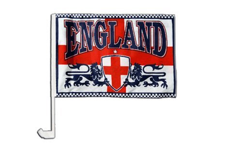 Flaggenfritze Autofahne Autoflagge England 2 Löwen - 30 x 40 cm von Flaggenfritze