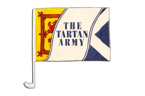 Flaggenfritze Autofahne Autoflagge Schottland Tartan Army - 30 x 40 cm von Flaggenfritze