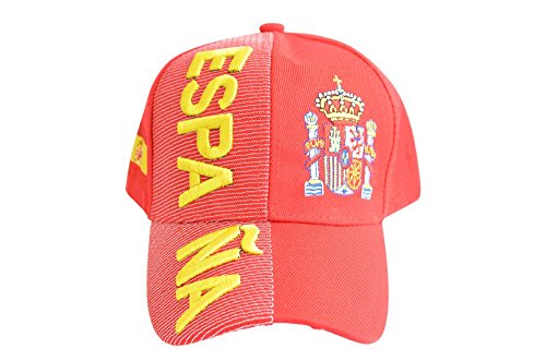 Flaggenfritze Cap/Kappe Motiv Fahne Spanien Espana rot, Nation von Flaggenfritze