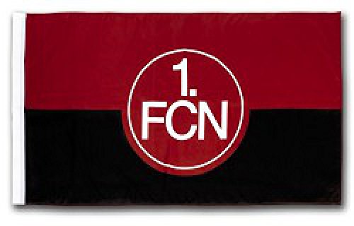 Flaggenfritze Flagge mit Hohlsaum 1. FC Nürnberg Logo - 90 x 150 cm + gratis Aufkleber von Flaggenfritze