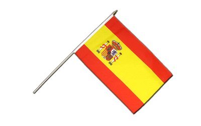 Flaggenfritze Stockflagge Spanien - 10er Set - 30 x 45 cm von Flaggenfritze