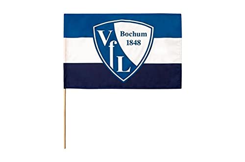 Flaggenfritze Stockflagge VFL Bochum 1848-60 x 90 cm + gratis Aufkleber von Flaggenfritze