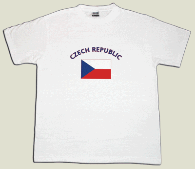 Flaggenfritze T-Shirt Tschechien, weiß, Größe L, Round-T von Flaggenfritze