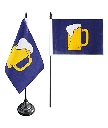 Flaggenfritze Tischflagge/Tischfahne Bier + gratis Aufkleber von Flaggenfritze