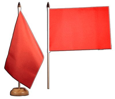 Flaggenfritze Tischflagge/Tischfahne Einfarbig Rot + gratis Aufkleber von Flaggenfritze