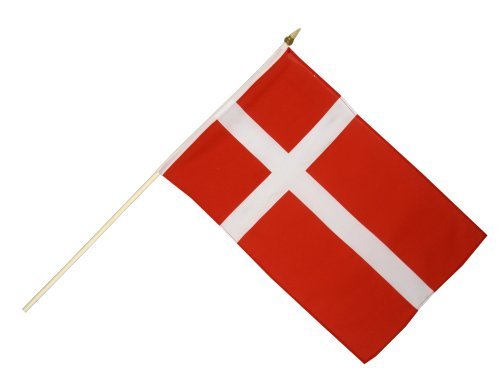 Flaggenfritze Stockflagge Dänemark - 30 x 45 cm von Flaggenfritze