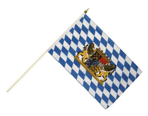 Flaggenfritze Stockflagge Deutschland Bayern mit Löwe - 30 x 45 cm Flaggenfritze Stockflagge Deutschland Bayern mit Löwe - 30 x 45 cm von Digni