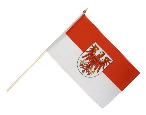 Flaggenfritze Stockflagge Deutschland Brandenburg - 30 x 45 cm von Flaggenfritze