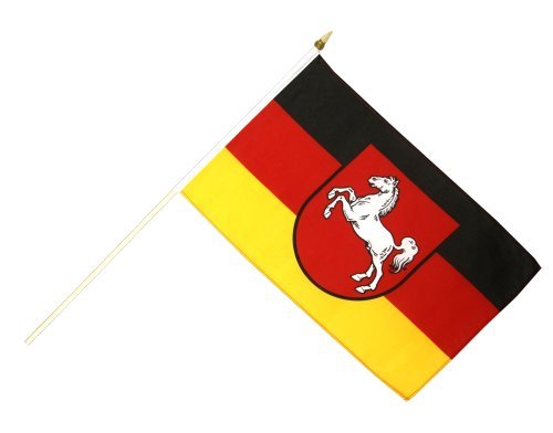 Flaggenfritze Stockflagge Deutschland Niedersachsen - 30 x 45 cm Flaggenfritze Stockflagge Deutschland Niedersachsen - 30 x 45 cm von Flaggenfritze