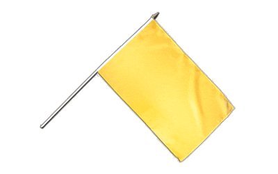Stockflagge Einfarbig Gelb - 30 x 45 cm von Flaggenfritze