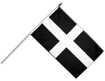 Stockflagge Großbritannien St. Piran Cornwall - 30 x 45 cm Stockflagge Großbritannien St. Piran Cornwall - 30 x 45 cm von Flaggenfritze