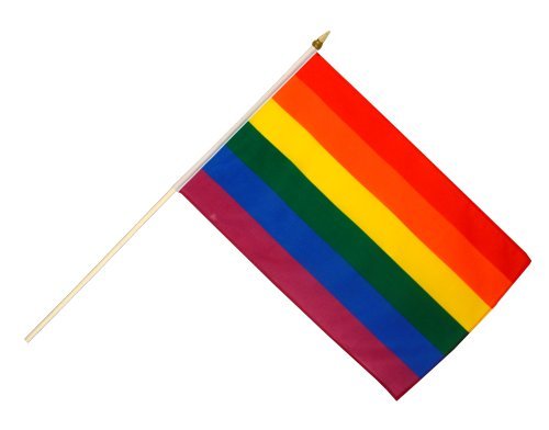 Flaggenfritze Stockflagge Regenbogen - 30 x 45 cm Flaggenfritze Stockflagge Regenbogen - 30 x 45 cm von Digni