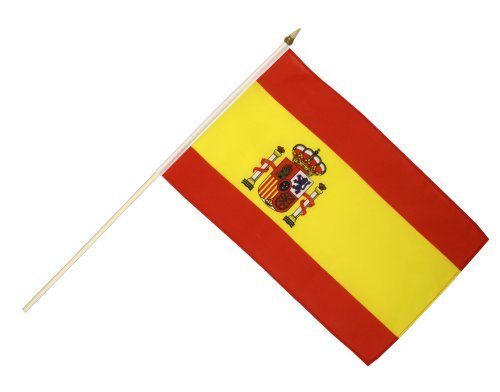 Flaggenfritze Stockflagge Spanien - 30 x 45 cm von Flaggenfritze