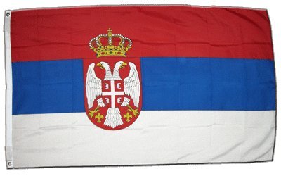 XXL Flagge Fahne Serbien mit Wappen 150 x 250 cm XXL Flagge Fahne Serbien mit Wappen 150 x 250 cm von Flaggenfritze