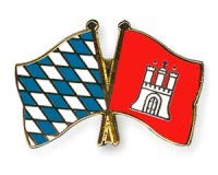 Bayern - Hamburg Freundschaftspin Flaggen Pin von Flaggenpin