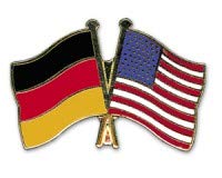 Deutschland USA Freundschaftspin Flaggen Pin Freundschaftspin Deutschland - USA Anstecker Anstecknadel Fahne Doppelpin von Flaggenpin