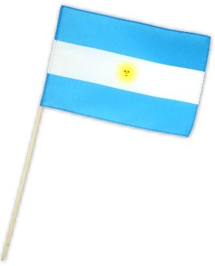 Fahne Flagge Argentinien 30 x 45 cm mit Stab von Flags4You