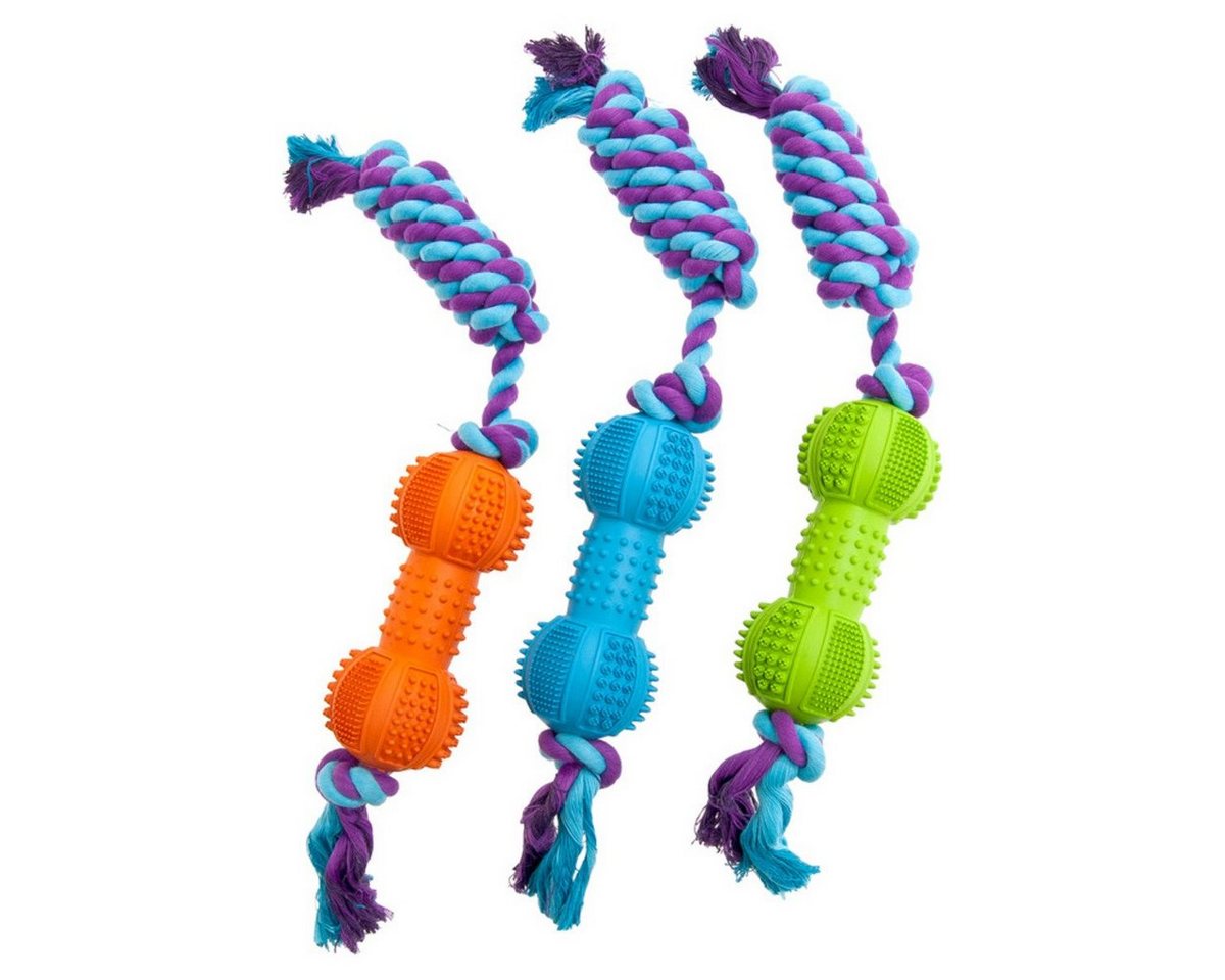 Flamingo Kauspielzeug Hundespielzeug Boomer Dental Hantel mit Seil Flamingo Kauspielzeug Hundespielzeug Boomer Dental Hantel mit Seil von Flamingo
