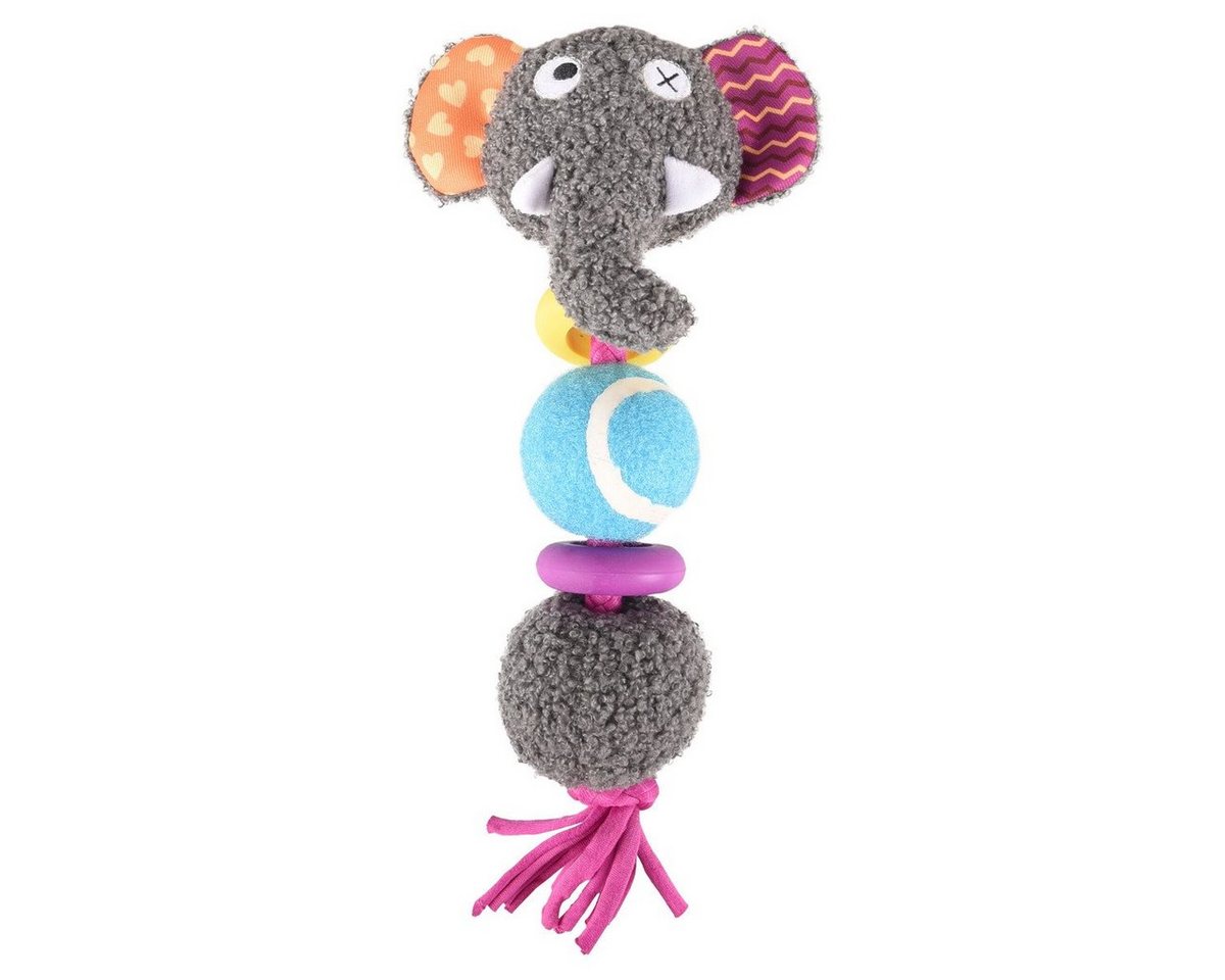 Flamingo Tierball Hundespielzeug Cheery Elefant mit Tennisball von Flamingo