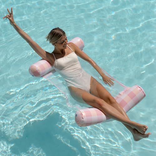 Flamingueo Luftmatratze Pool - Wasserhängematte, Luftmatratze Wasser, Pool Sitz, Wassermatratze, Poolliege, Pool Hängematte (73 x 16,5 x 115 cm) von Flamingueo