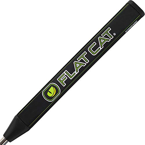 Flat Cat, Mens Tak Putter Grip für Herren Standard, Schwarz-Limettengrün von Flat Cat