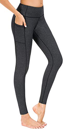 Flatik Komfortabel und atmungsaktiv Sporthose Fitnesshose Lange Fitness Hose Yoga Leggings Sporthosen für Damen(Dunkelgrau L) von Flatik