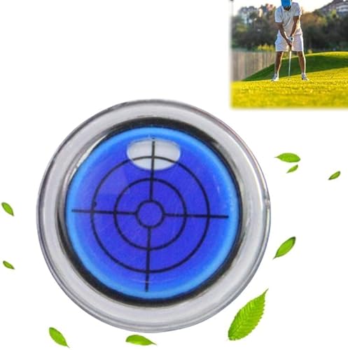 Relativelk Golfballmarker, runde Kappe, Clip-Markierung mit Nivellierfunktion für Männer und Frauen, Golfer, Level-Kopf-Golf-Marker mit Wasserwaage, Wasserwaage, Golfballmarker, lässt sich leicht an von Fledimo