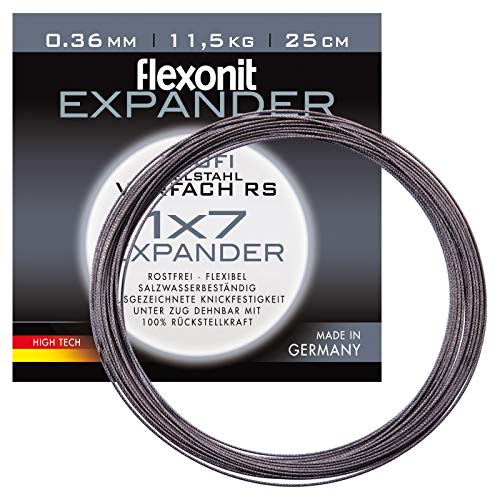 Flexonit Unisex – Erwachsene 10C4050801019646C10 Stahlvorfach Meterware-Expander 1x7 0,36mm Länge 2m, Bunt, Normal Flexonit Unisex – Erwachsene 10C4050801019646C10 Stahlvorfach Meterware-Expander 1x7 0,36mm Länge 2m, Bunt, Normal von Flexonit