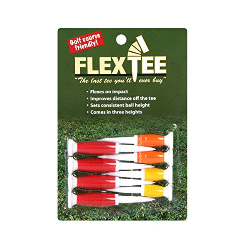 Flextee tourgear/Hireko flexibel Golf Tees (8 Pack), (Produkt Verpackung kann variieren), Unisex, Florescent Red/Orange/Yellow von Flextee