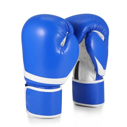 Flexzion 284 g Boxhandschuhe Sparring Trainingshandschuhe Boxhandschuhe Boxsack Handschuhe für Kickboxen, MMA, Muay Thai, Training, Sparing, Tasche mit Handgelenkbandage, Blau Flexzion 284 g Boxhandschuhe Sparring Trainingshandschuhe Boxhandschuhe Boxsack Handschuhe für Kickboxen, MMA, Muay Thai, Training, Sparing, Tasche mit Handgelenkbandage, Blau von Flexzion