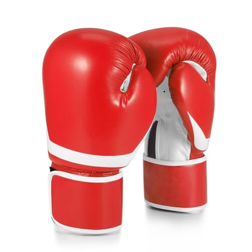 Flexzion 284 g Boxhandschuhe Sparring Trainingshandschuhe Boxhandschuhe Boxsack Handschuhe für Kickboxen, MMA, Muay Thai, Training, Sparing, Tasche mit Handgelenkbandage, Rot Flexzion 284 g Boxhandschuhe Sparring Trainingshandschuhe Boxhandschuhe Boxsack Handschuhe für Kickboxen, MMA, Muay Thai, Training, Sparing, Tasche mit Handgelenkbandage, Rot von Flexzion
