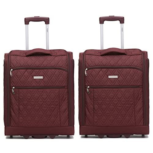 Flight Knight 2er-Set 56x45x25cm easyJet & British Airways Large Carry On Approved & Tested Maximum Size Handgepack Koffer - 2 Rader - Ultra Lightweight Durable Soft Case Textile Cabin Suitcase Flight Knight 2er-Set 56x45x25cm easyJet & British Airways Large Carry On Approved & Tested Maximum Size Handgepack Koffer - 2 Rader - Ultra Lightweight Durable Soft Case Textile Cabin Suitcase von Flight Knight