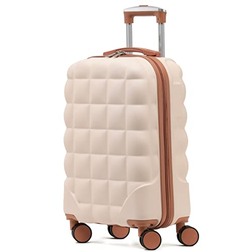 Flight Knight Bubble Suitcase - Ryanair easyJet Jet2 Approved - 8 Wheel Carry Cabin Hardcase 55x35x20cm von Flight Knight